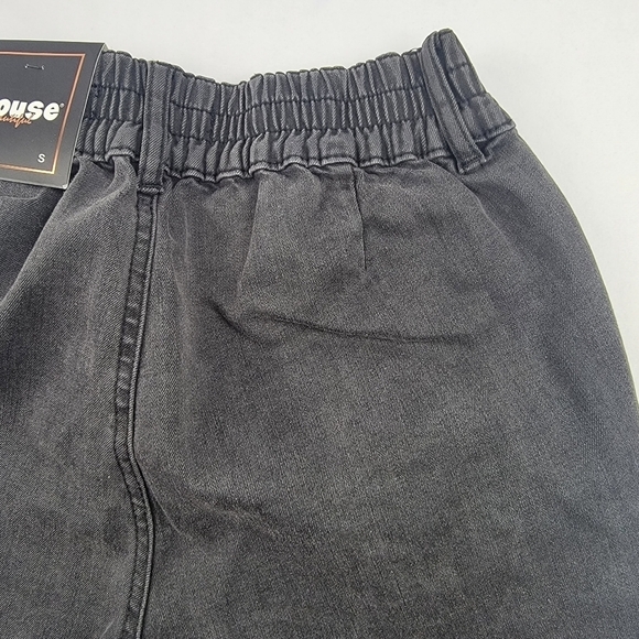 NWT Cheska black / grey denim strech Waist cargo feel relaxed leg joggers - Picture 7 of 8